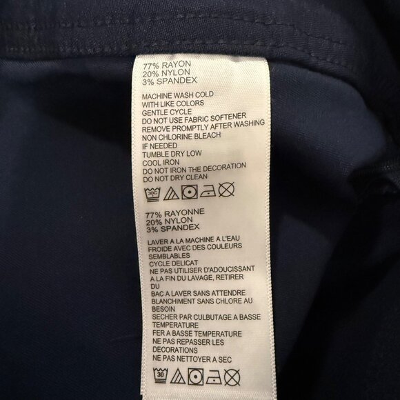 Tommy Bahama Islandzone Navy Blue Ankle Pants‎ Women's Size 8 - Picture 7 of 10